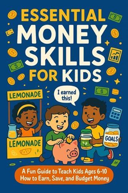 Essential money skills for kids . A Fun Guide to Teach Kids Ages 6–10 How to Earn, Save, and Budget Money — Real-Life Lessons, Stories, and Activities to Build Smart Financial Habits, Miles c.whitetaker ; Dr.praneet singhal ; Pooja gupta - Ebook - 9798231842773