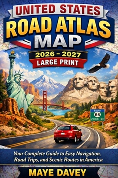 United States Road Atlas Map 2026-2027 Large Print: Your Complete Guide to Easy Navigation, Road Trips, and Scenic Routes in America, Maye Davey - Paperback - 9798254819271