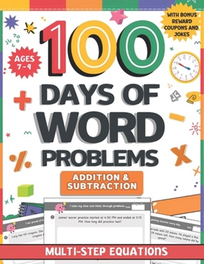 100 Days of 2nd Grade Word Problems: Daily Fun Addition and Subtraction Practice Math Equations Boost Problem-Solving Skills with Real-Life Scenarios, The Homeschool Academy - Paperback - 9798310930971