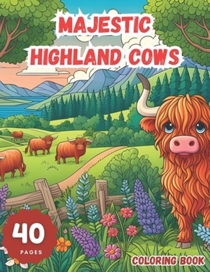 Majestic Highland Cows: An Intricate Coloring Journey: Experience the Beauty and Serenity of Scotland's Iconic Creatures Through Detailed Illustration, Little Library - Paperback - 9798321079461