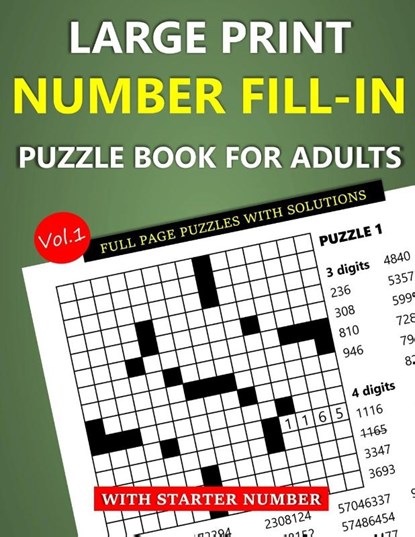Hammond, O: Large Print Number Fill-In Puzzle Book for Adult, Oliver Hammond - Paperback - 9798327130630