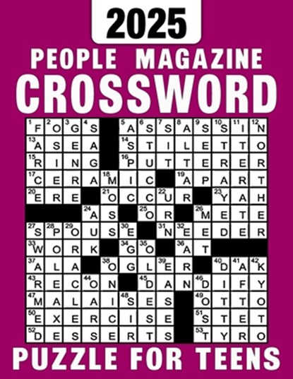 People Magazine Crossword Puzzle For Teens 2025: Puzzles With Solutions About People, States, History, Hollywood, American art, Jerry R. Morris - Paperback - 9798327667037