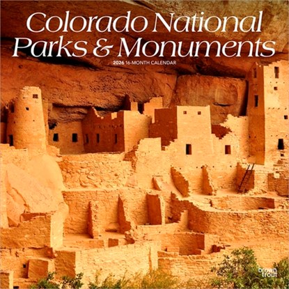 Colorado National Parks & Monuments 2026 12 X 24 Inch (Hanging) Monthly Square Wall Calendar Plastic-Free, Browntrout - Gebonden - 9798330702992
