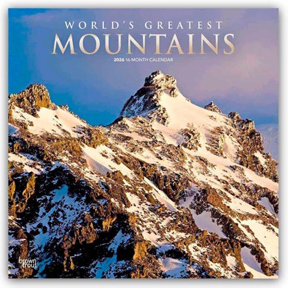 Mountains, World's Greatest 2026 Square Flap Foil Calendar, Browntrout Publishers - Paperback - 9798330704729