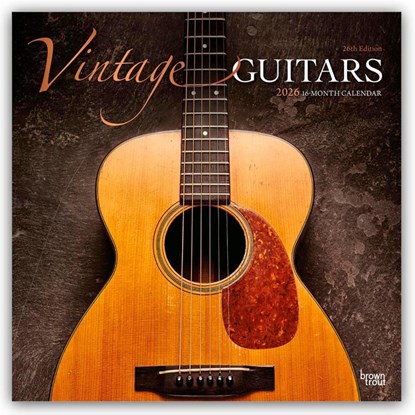 Vintage Guitars 2026 Square Flap Foil Calendar, Browntrout Publishers - Paperback - 9798330706136