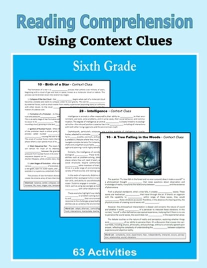 Reading Comprehension - Using Context Clues - Sixth Grade, C. Mahoney - Paperback - 9798332143687