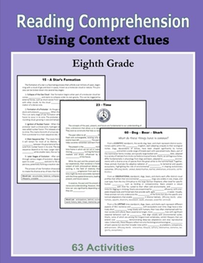 Reading Comprehension - Using Context Clues - Eighth Grade, C. Mahoney - Paperback - 9798332315138