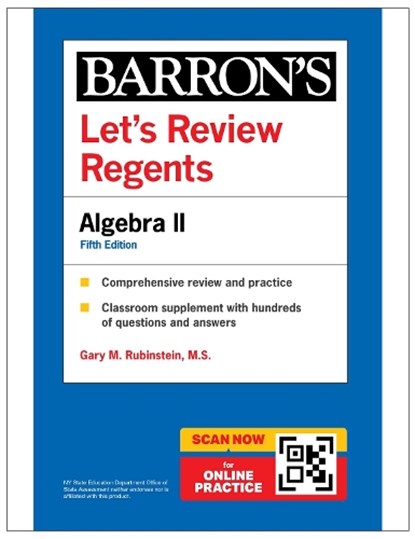 Let's Review Regents: Algebra II, Fifth Edition (Barron's New York Regents), Gary M. Rubenstein - Paperback - 9798349700330