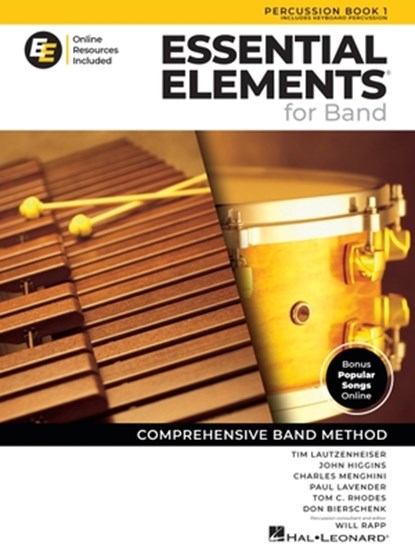 Essential Elements for Band Percussion Book 1 with Eei Online Resources Percussion Method Book and Sheet Music for Students and Teachers Band Method Songbook Newer 2025 Edition Available, Tim Lautzenheiser ; Paul Lavender ; Charles Menghini ; John Higgins - Paperback - 9798350120721