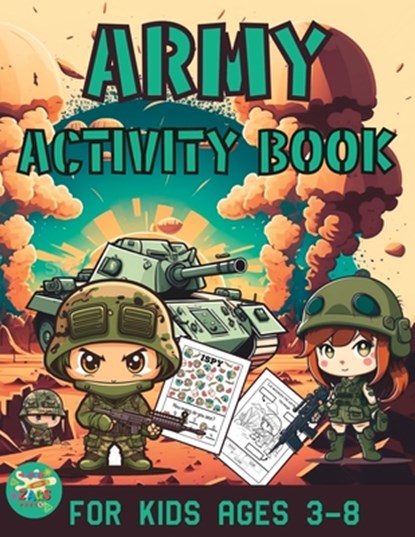 Army activity book for kids ages 3-8: A military themed gift for kids ages 3 and up, Zags Press - Paperback - 9798373026376