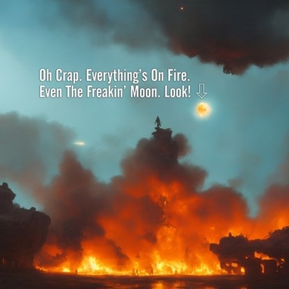 Oh Crap. Everything's On Fire.: Even The Freakin' Moon. Look!, GOBLIN,  Knob - Paperback - 9798374368192