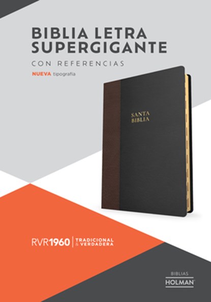 Rvr 1960 Biblia Letra Supergigante, Negro Con Café Símil Piel, Con Índice: Con Referencias. Nueva Tipografía, B&h Español Editorial - Gebonden - 9798384515463