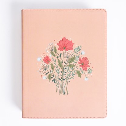 CSB Illustrator's Notetaking Bible, Large Print Edition, Peach Bouquet Leathertouch, Csb Bibles by Holman - Gebonden - 9798384515913