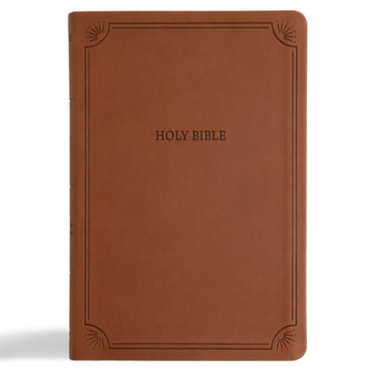 NASB Large Print Thinline Bible, Value Edition, Brown Leathertouch, Holman Bible Publishers - Gebonden - 9798384517993