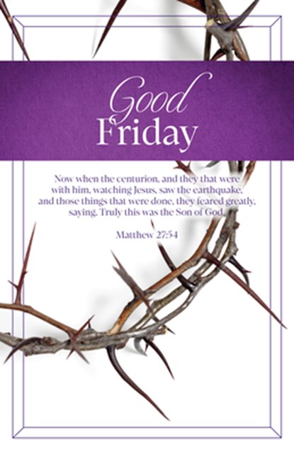 Good Friday Bulletin: Watching Jesus (Package of 100): Matthew 27:54 (Kjv), Broadman Church Supplies Staff - Paperback - 9798384526766