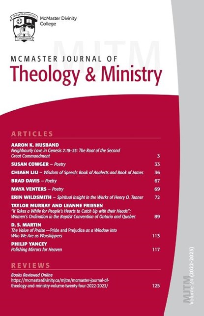 McMaster Journal of Theology and Ministry, John J. H. Lee - Paperback - 9798385251780