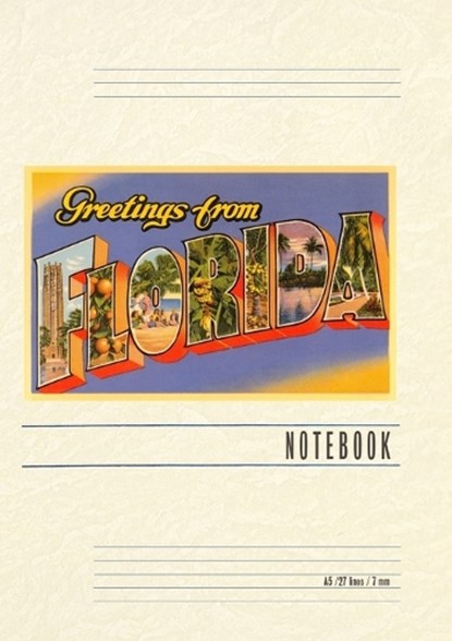 Vintage Lined Notebook Greetings from Florida, Found Image Press - Paperback - 9798385408467
