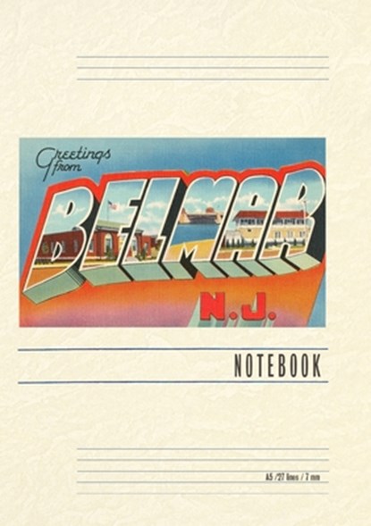 Vintage Lined Notebook Greetings from Belmar, New Jersey, Found Image Press - Paperback - 9798385434381
