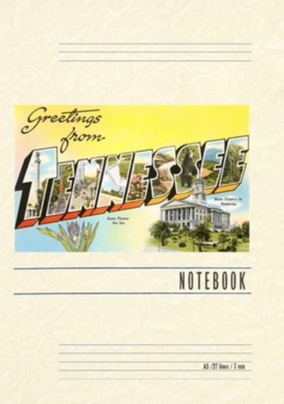 Vintage Lined Notebook Greetings from Tennessee, Found Image Press - Paperback - 9798385447725