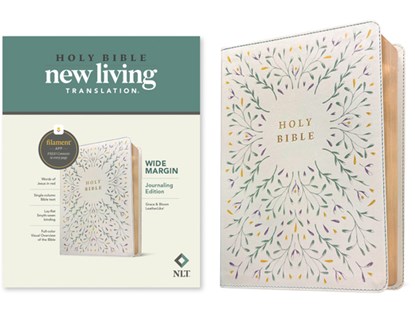 NLT Wide Margin Bible, Filament Enabled (LeatherLike, Grace & Bloom, Red Letter), New Living Translation - Gebonden - 9798400506932