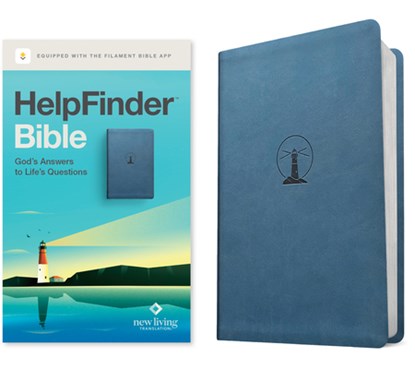 HelpFinder Bible NLT, Filament Enabled (LeatherLike, Harbor Blue, Red Letter), New Living Translation - Gebonden - 9798400506970