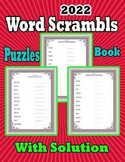 2022 Word Scrambles Puzzle Book With Solution, PUBLISHING,  Pk - Paperback - 9798422589234