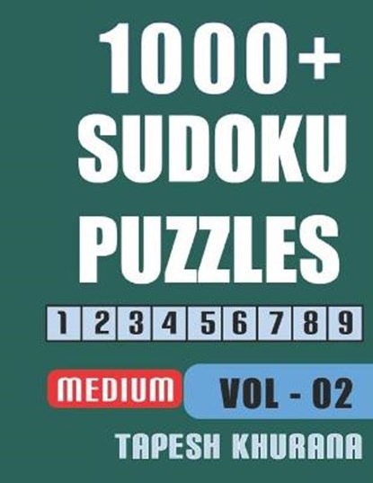 1000+ Sudoku Puzzles: Large Print Sudoku Activity Book for Adults without Answers, Tapesh Khurana - Paperback - 9798553571122