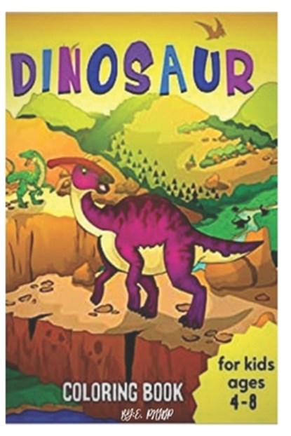 dinosaur coloring book for kids ages 4-8: coloring book for kids 4-8 years old, Edition Phillip - Paperback - 9798564968539