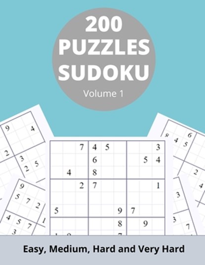 200 Sudoku Puzzles: Vol 1 Easy, Medium, Hard & Very Hard, C&s Puzzstudio - Paperback - 9798673617021