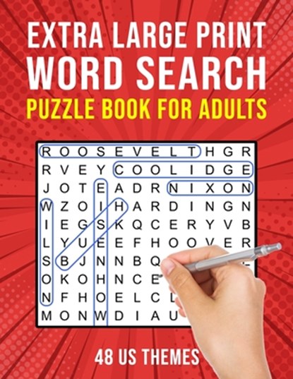 Extra Large Print Word Search Book for Adults: 48 US Themed Wordsearch Puzzles for Seniors or Visually Impaired, Puzzle King Publishing - Paperback - 9798677030987