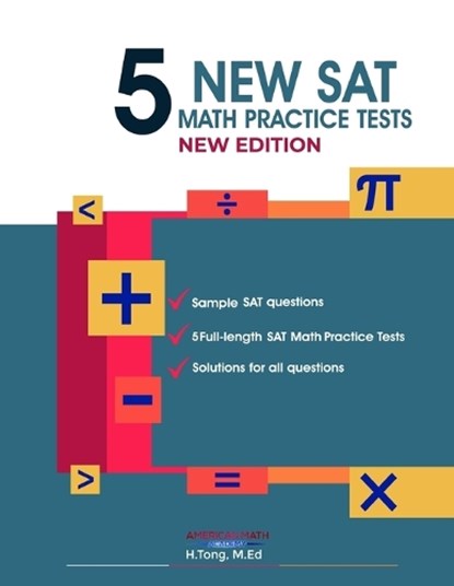 5 New SAT Math Practice Tests Book, ACADEMY,  American Math - Paperback - 9798683567255