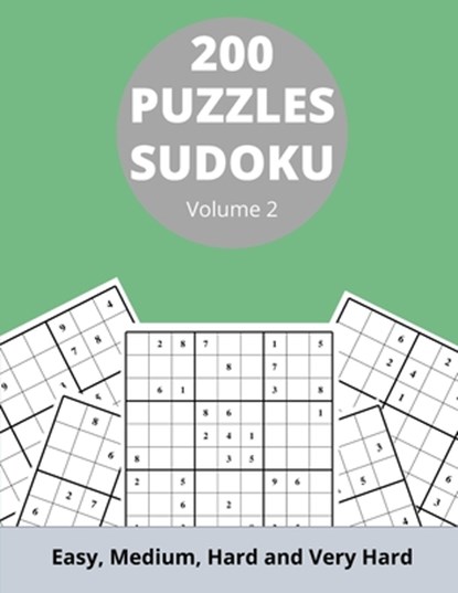 200 Sudoku Puzzles: Vol 2 Easy, Medium, Hard & Very Hard, C&s Puzzstudio - Paperback - 9798685683748