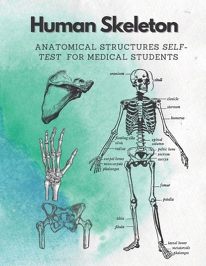 Human Skeleton, Anatomical structures self-test for medical students: kull, Ribs, Arm & Leg Bones, Pelvis, Spine, Damed Art - Paperback - 9798713001056