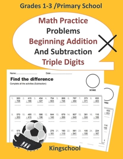 Math Practice Problems Beginning Addition and Subtraction, EDITION,  Kingschool - Paperback - 9798717947473