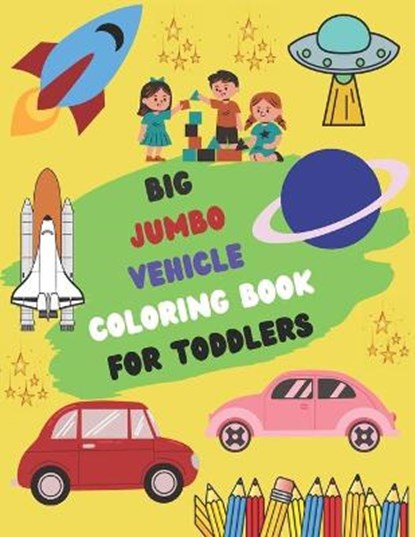 Big jumbo vehicle coloring book for toddlers, BOY,  Red - Paperback - 9798748724159