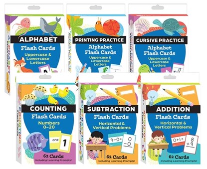 Literacy and Math Flash Cards 6-Deck Set, Teacher Created Materials - Gebonden - 9798765999875