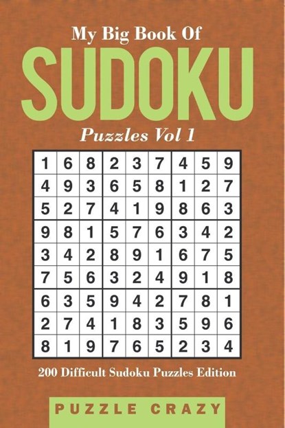 My Big Book Of Soduku Puzzles Vol 1, Puzzle Crazy - Paperback - 9798869447616