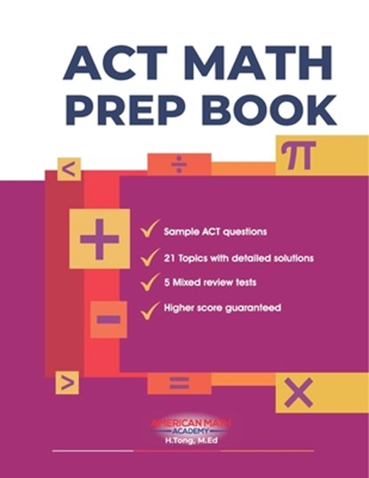 ACT Math Prep Book, American Math Academy - Paperback - 9798873983216