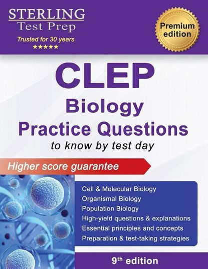 CLEP Biology Practice Questions, Sterling Test Prep - Paperback - 9798885571395