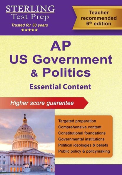 AP U.S. Government and Politics, Sterling Test Prep - Paperback - 9798885573689