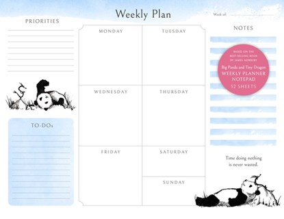 Norbury, J: Big Panda and Tiny Dragon Weekly Planner Notepad, James Norbury - Gebonden - 9798886636796