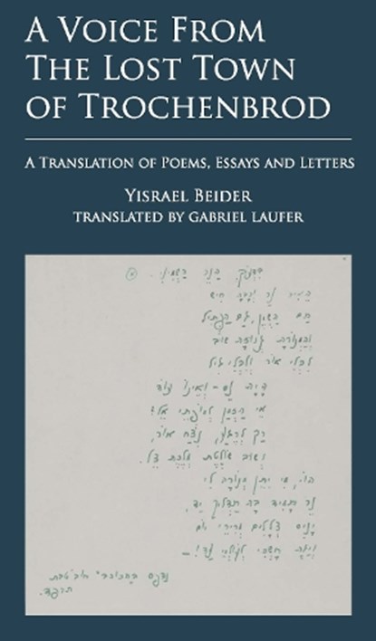 A Voice from the Lost Town of Trochenbrod: A Translation of Poems, Essays and Letters by Yisrael Beider, Yisrael Beider - Paperback - 9798887196626