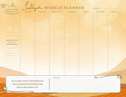 Sadhguru Weekly Planner Notepad, Sadhguru - Paperback - 9798887621951