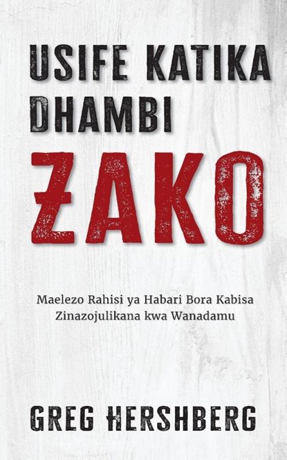 Usife Katika Dhambi Zako, Greg Hershberg - Paperback - 9798889364290