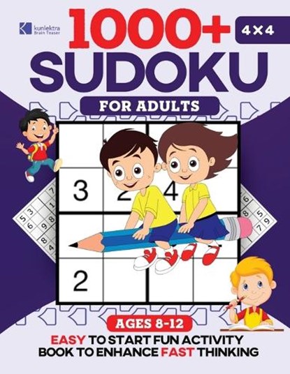 Kunlektra Brain Teaser 1000+ 4 x 4 Sudoku Puzzle Book for Kids, Kunlektra T Brain Teaser - Paperback - 9798890360571