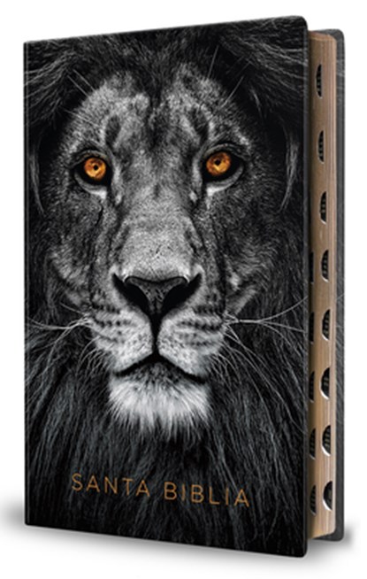 Biblia Reina Valera 1960 Letra Grande. Biblia León Símil Piel Índice / Spanish Bible Rvr 1960 Handy Size Large Print Imitation Leather Lion of Judah, Reina Valera Revisada 1960 - Paperback - 9798890980069