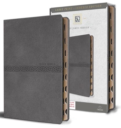 Origin: KJV Holy Bible, Large Print Medium Format, Gray Faux, Origin - Paperback - 9798890981844