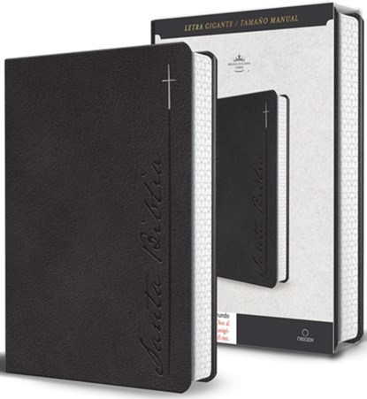 Biblia Rvr 1960 Letra Gigante, Símil Piel, Gris (Edición Cantos Pintados) / Spanish Bible Rvr 1960 Giant Print Handy Size Leathersoft Gray with Cross, Reina Valera Revisada 1960 - Paperback - 9798890982216