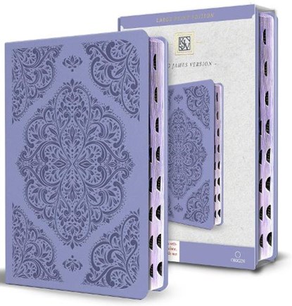 KJV Holy Bible, Large Print Medium Format, Lavender Faux Leather W/Thumb Index and Ribbon Marker, Red Letter, King James Version - Paperback - 9798890984623