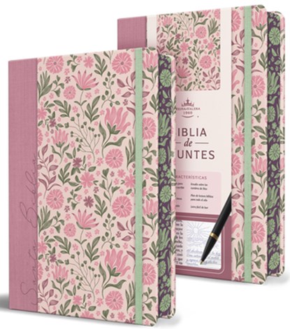 Biblia de Apuntes Rvr 1960. Tapa Dura, Rosada Con Flores / Spanish Journalling Bible Rvr 1960 Hardcover Pink with Flowers, Reina Valera Revisada 1960 - Gebonden - 9798890985118